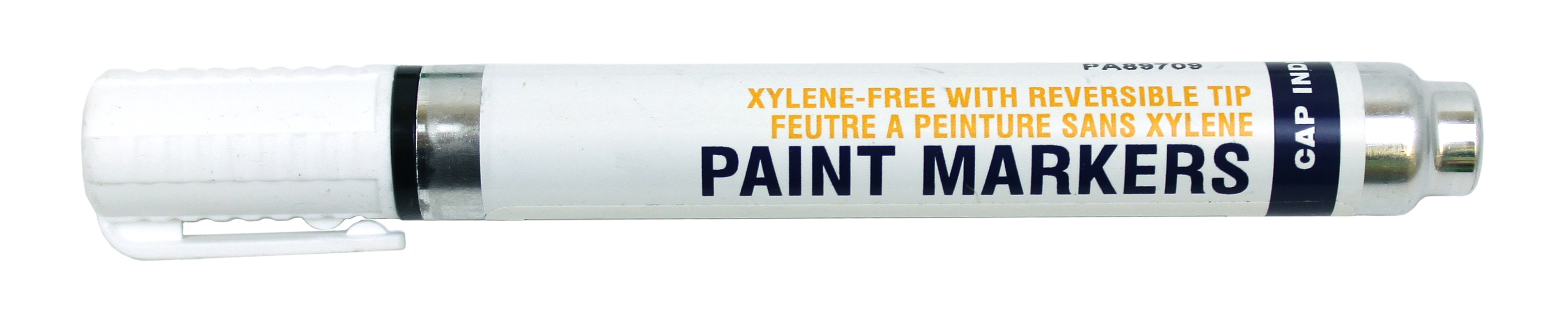 Xylene-Free Industrial Paint Markers with Reversible Tip - White - Q12